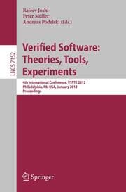 Cover von Verified Software: Theories, Tools, Experiments