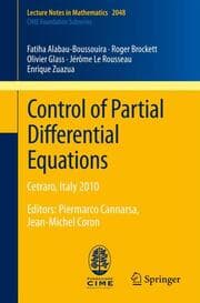 Cover von Control of Partial Differential Equations