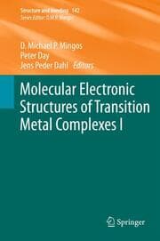 Cover von Molecular Electronic Structures of Transition Metal Complexes I