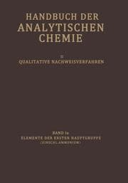Cover von Elemente der Ersten Hauptgruppe (Einschl.Ammonium)