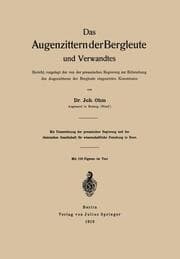 Cover von Das Augenzittern der Bergleute und Verwandtes