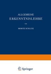 Cover von Allgemeine Erkenntnislehre