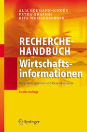 Cover von Recherchehandbuch Wirtschaftsinformationen