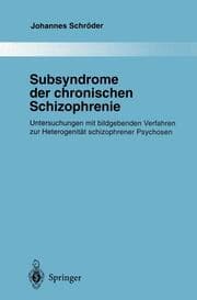 Cover von Subsyndrome der chronischen Schizophrenie
