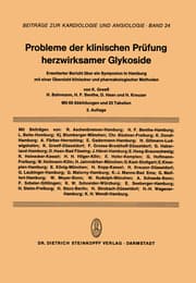 Cover von Probleme der Klinischen Prüfung Herzwirksamer Glykoside