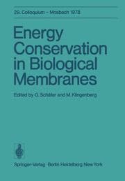 Cover von Energy Conservation in Biological Membranes