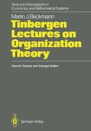 Cover von Tinbergen Lectures on Organization Theory