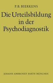 Cover von Die Urteilsbildung in der Psychodiagnostik