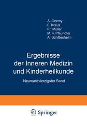 Cover von Ergebnisse der Inneren Medizin und Kinderheilkunde