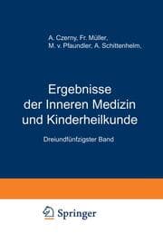 Cover von Ergebnisse der Inneren Medizin und Kinderheilkunde