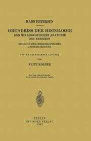 Cover von Grundriss der Histologie und Mikroskopischen Anatomie des Menschen