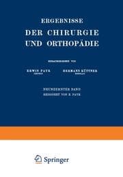 Cover von Ergebnisse der Chirurgie und Orthopädie