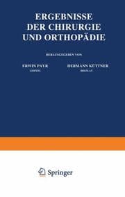 Cover von Ergebnisse der Chirurgie und Orthopädie