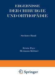 Cover von Ergebnisse der Chirurgie und Orthopädie