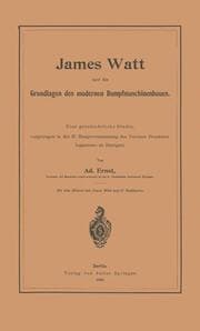 Cover von James Watt und die Grundlagen des modernen Dampfmaschinenbaues