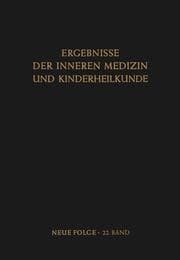 Cover von Ergebnisse der Inneren Medizin und Kinderheilkunde