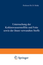 Cover von Untersuchung der Kohlenwasserstofföle und Fette sowie der ihnen verwandten Stoffe