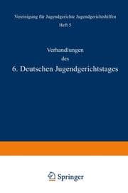Cover von Verhandlungen des 6.Deutschen Jugendgerichtstages