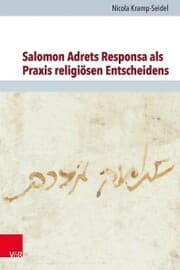 Cover von Salomon Adrets Responsa als Praxis religiösen Entscheidens
