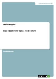 Cover von Der Freiheitsbegriff von Sartre