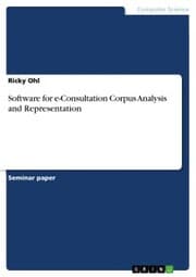 Cover von Software for e-Consultation Corpus Analysis and Representation