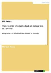 Cover von The country-of-origin affect on perception of services