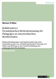 Cover von Kollaboratives Fremdsprachen-Methodentraining für Pädagogen an österreichischen Berufsschulen