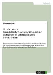 Cover von Kollaboratives Fremdsprachen-Methodentraining für Pädagogen an österreichischen Berufsschulen