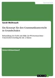 Cover von Ein Konzept für den Grammatikunterricht in Grundschulen