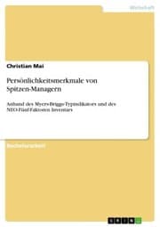 Cover von Persönlichkeitsmerkmale von Spitzen-Managern