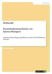 Cover von Persönlichkeitsmerkmale von Spitzen-Managern