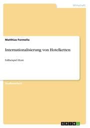 Cover von Internationalisierung von Hotelketten