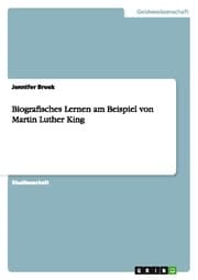 Cover von Biografisches Lernen am Beispiel von Martin Luther King