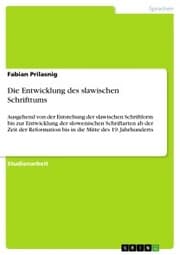 Cover von Die Entwicklung des slawischen Schrifttums