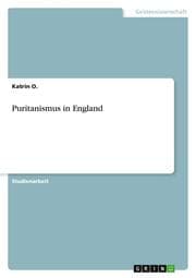 Cover von Puritanismus in England