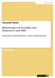 Cover von Bilanzierung von Geschäfts- und Firmenwert nach IFRS