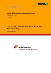 Cover von Verbesserter Grundrechtsschutz durch den Reformvertrag