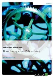 Cover von Entwurf einer Zahnradstufe