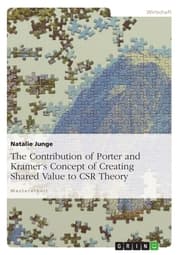 Cover von The Contribution of Porter and Kramer's Concept of Creating Shared Value to CSR Theory
