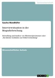 Cover von Interviewsituation in der Biografieforschung