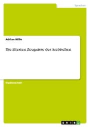 Cover von Die ältesten Zeugnisse des Arabischen