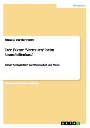Cover von Der Faktor 'Vertrauen' beim Immobilienkauf