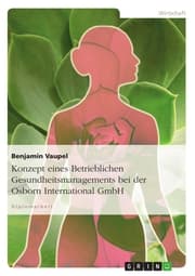 Cover von Konzept eines Betrieblichen Gesundheitsmanagements bei der Osborn International GmbH