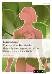 Cover von Konzept eines Betrieblichen Gesundheitsmanagements bei der Osborn International GmbH