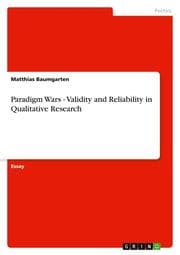 Cover von Paradigm Wars - Validity and Reliability in Qualitative Research