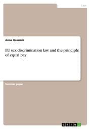 Cover von EU sex discrimination law and the principle of equal pay