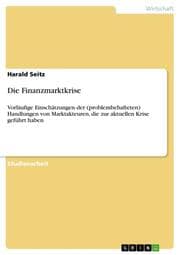 Cover von Die Finanzmarktkrise