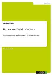 Cover von Literatur und Sozialer Anspruch