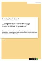 Cover von An explanation on why training is important to an organization