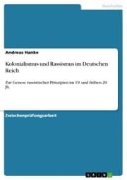 Cover von Kolonialismus und Rassismus im Deutschen Reich